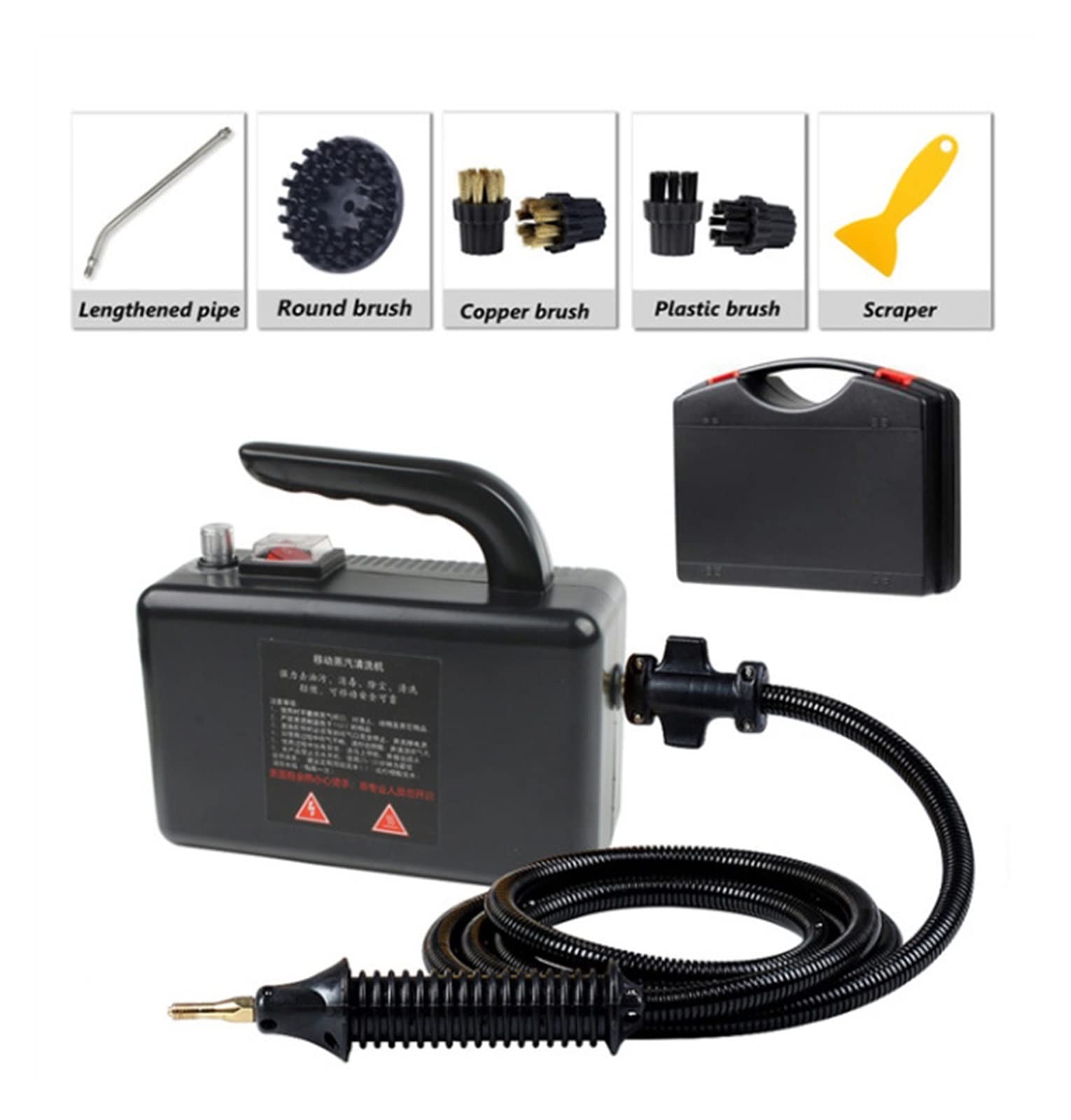 Osciloscopio, Casera eléctrica de limpiador vapor Capucha Aire acondicionado Cocina Máquina limpieza móvil 110 / 220V Bombeo Desinfector esterilización(Black basic,110)