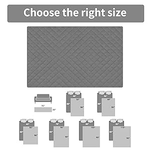 Easy-Going 100% Waterproof Dog Bed Cover Reversible Leak Proof Couch Cover Washable Sofa Cover Furniture Protector Blanket for Pets Kids Children Dog Cat (30x53 Inch, Gray/Light Gray)