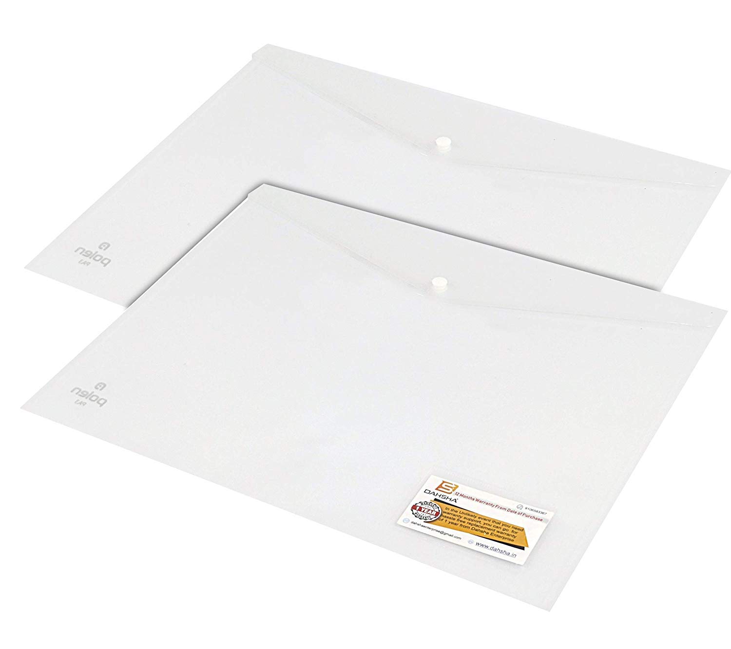 A3 Paper File Folder Transparent Portfolio Plastic Folder 2Pcs 17''x13