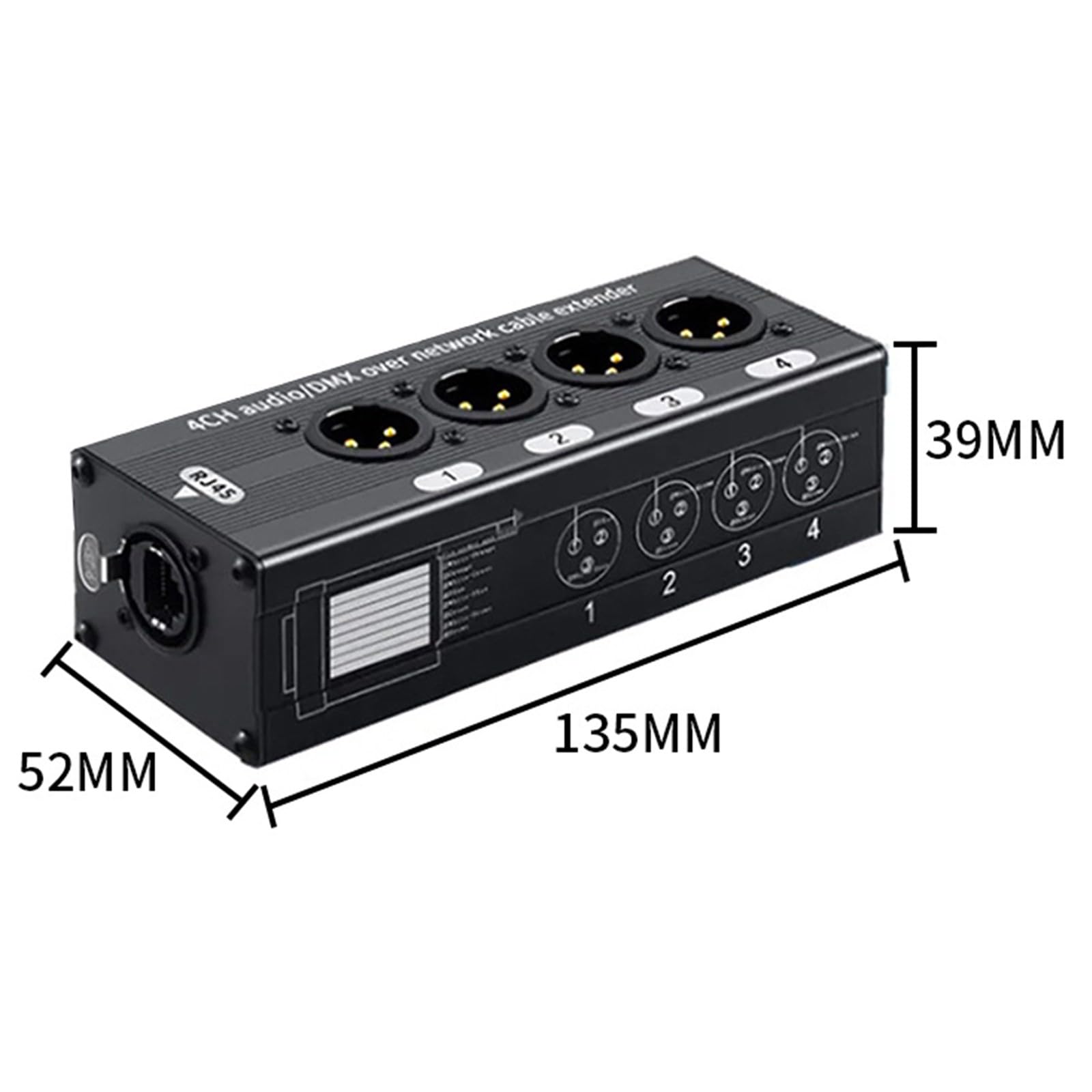 4-kanałowy przedłużacz kabla sieciowego XLR muzyka DMX512 rozdzielacz adapter ekranujący kabel Ethernet do sprzętu scenicznego chronione ogniwo
