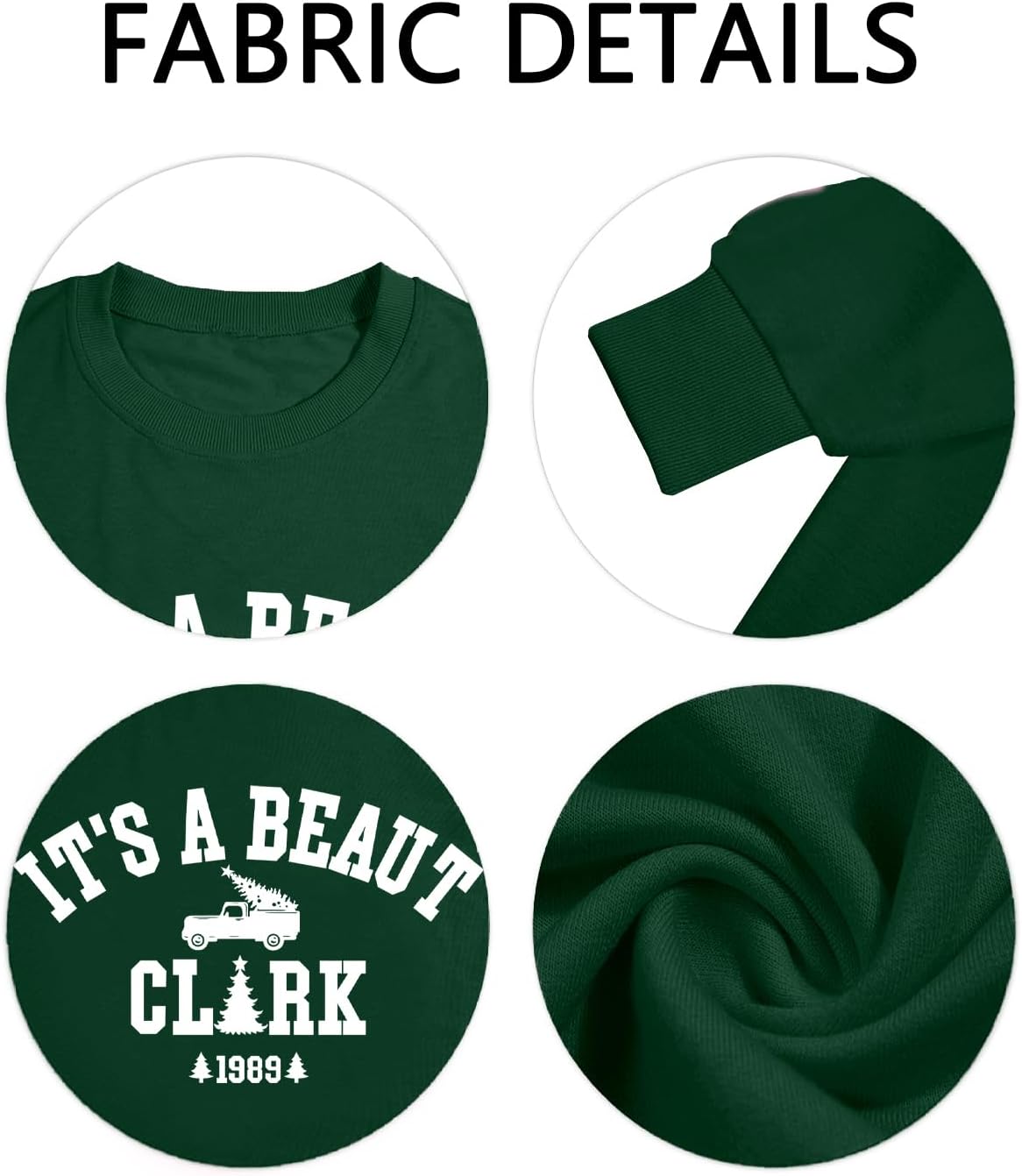 Christmas Sweatshirts for Women Oversized It's a Beaut Clark Sweatshirt Crewneck Long Sleeve Pullover Sweater - Image 4