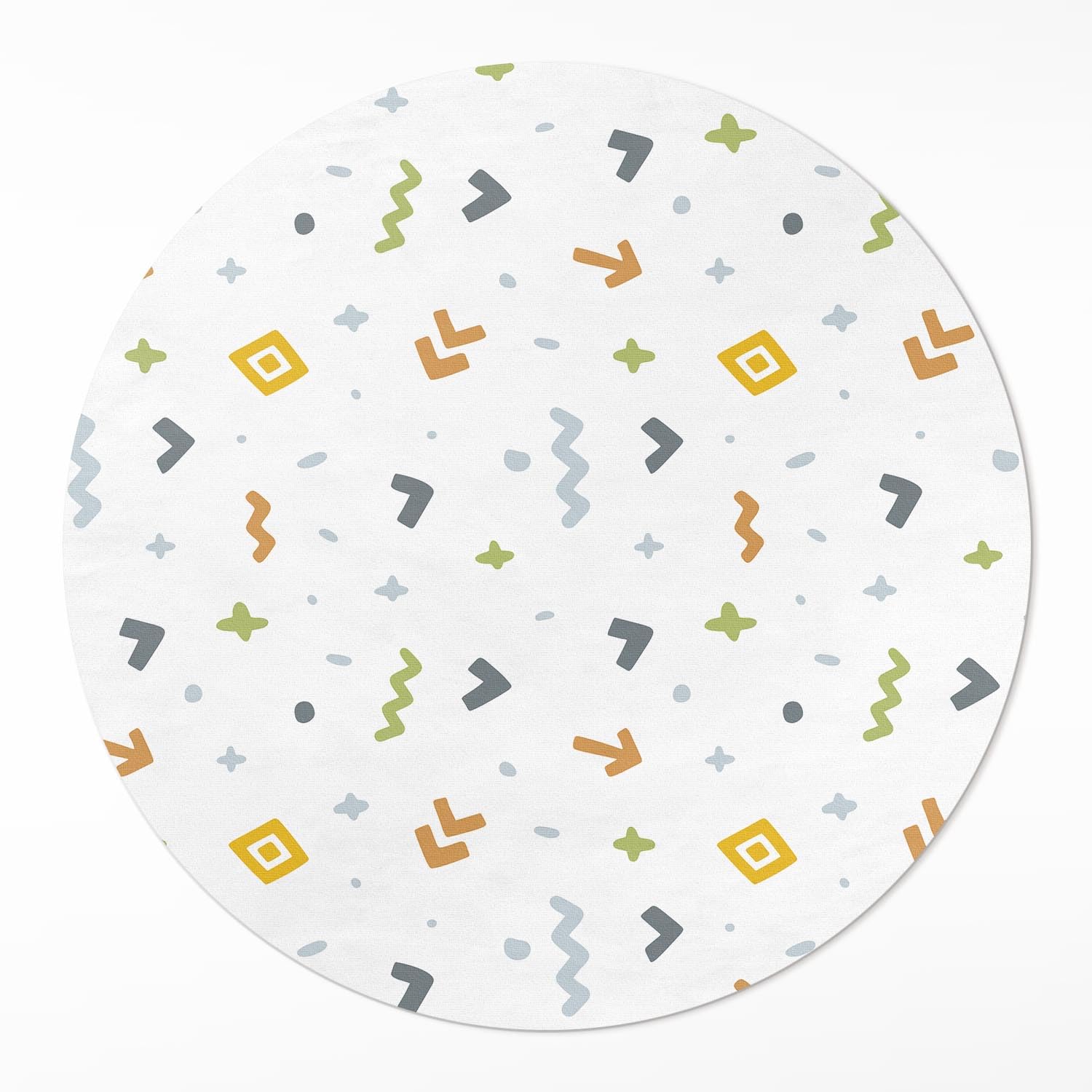 Tapis de sol cuisine rond en vinyle pour un intérieur moderne