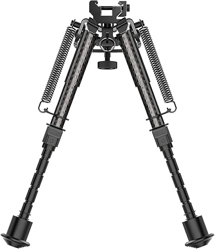 Miniatura 5 de CVLIFE Bípode, Bípode de fibra de carbono para rifle con adaptador Picatinny de 6 a 9 pulgadas bípode