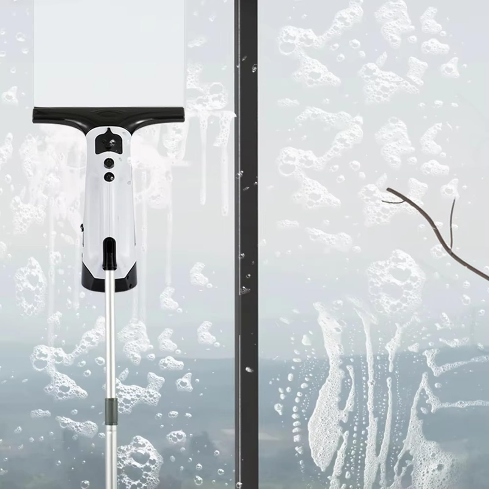 Generic Aspiradora de Mano Inalámbrica para Limpieza de Ventanas de 2000 Pa, Limpiaparabrisas de 280 Mm Depósito Extraíble de 150 Ml 2200 MAh Limpiador Multisuperficie Sin Marcas