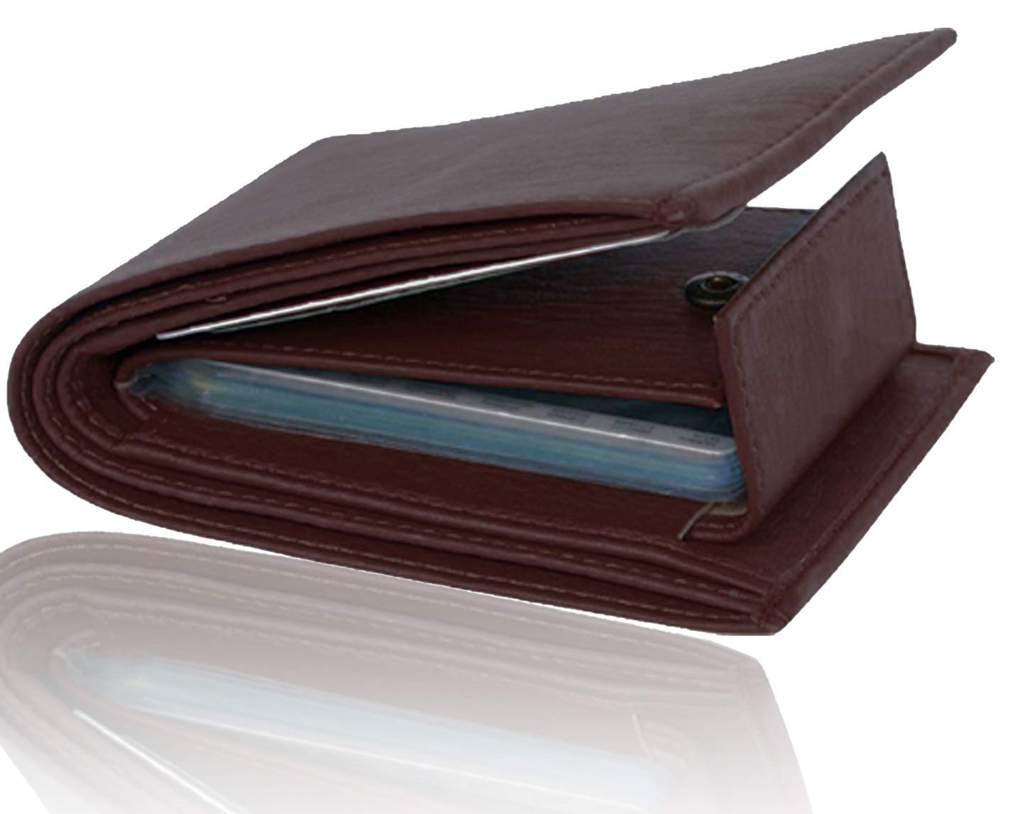 Leather Men Wallet(brown)-image-46