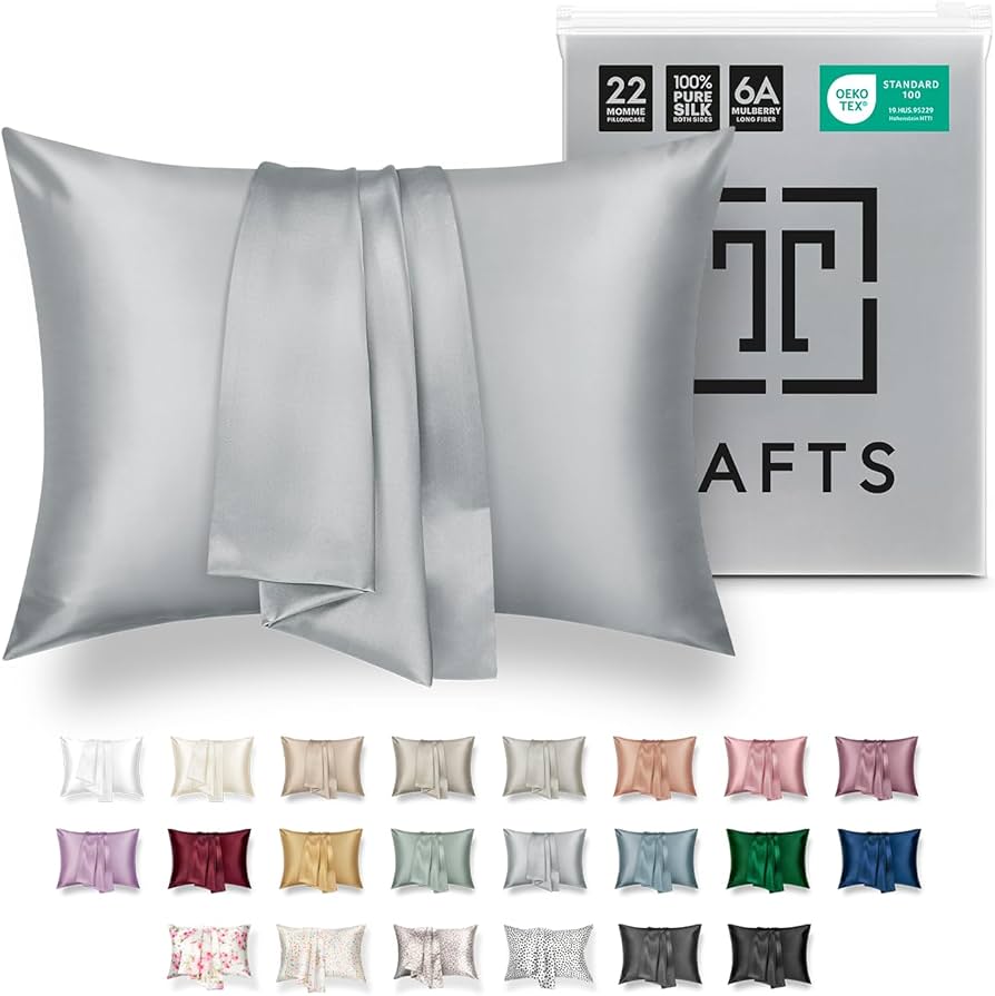 100％ピュアシルク枕カバー Amazon｜Zimasilk 100%ピュアシルク枕カバー1枚 髪と肌の健康に 両面19