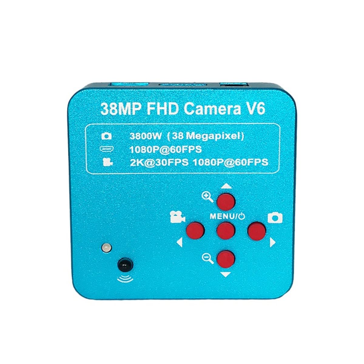 Microscope 1080P 2K 3800W 38MP Electronic Microscope Camera, 56 Led Ring Lights(Blue)