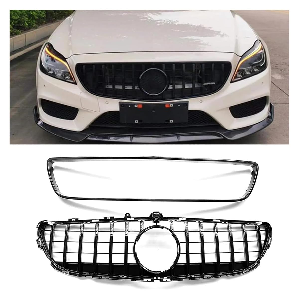 ZcsfcpA Front grille,Compatible with Mercedes-Benz CLS Class W218 CLS260 CLS300 CLS320 CLS350 CLS400 2015-2018,Front grille parts