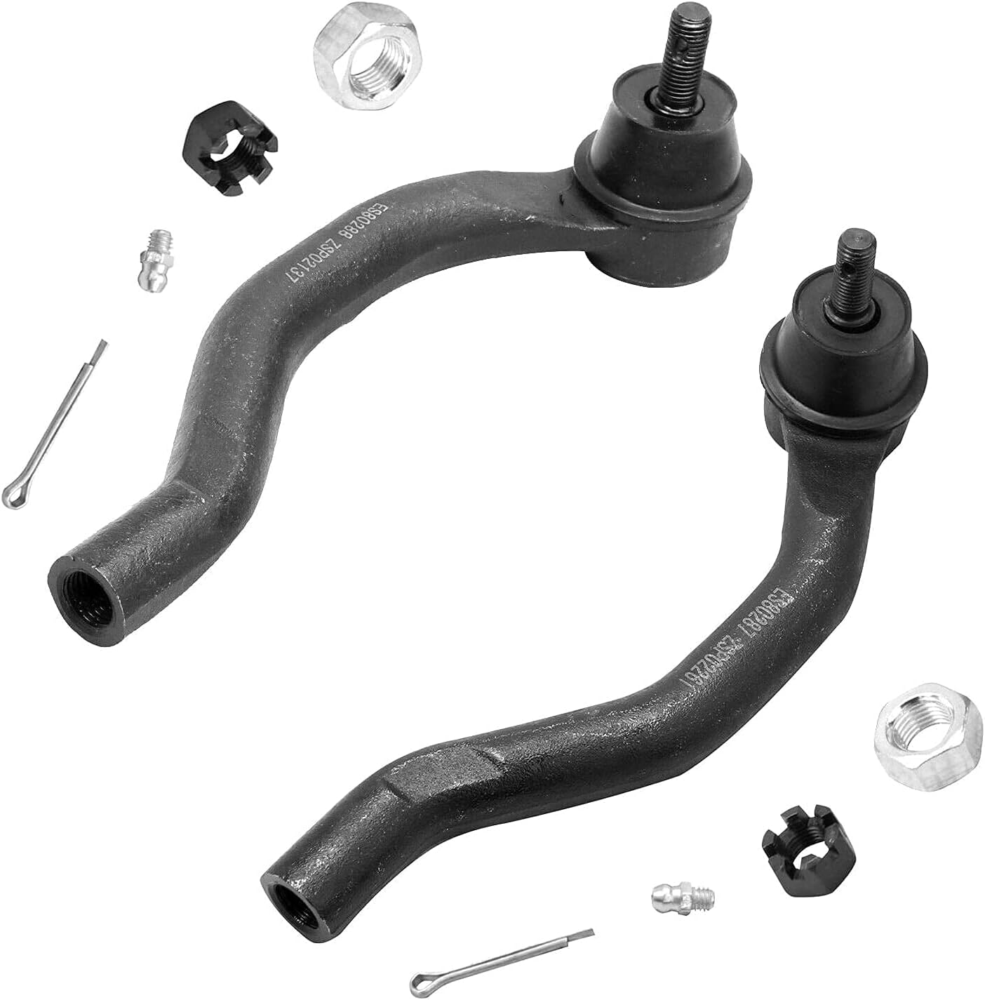 Detroit Axle - Front 10pc Suspension Kit for 04-08 Acura TSX, 03-07 Honda Accord, 4 Tie Rod Ends 2 Lower Ball Joints 2 Sway Bars 2 Boots 2003 2004 2005 2006 2007 Replacement