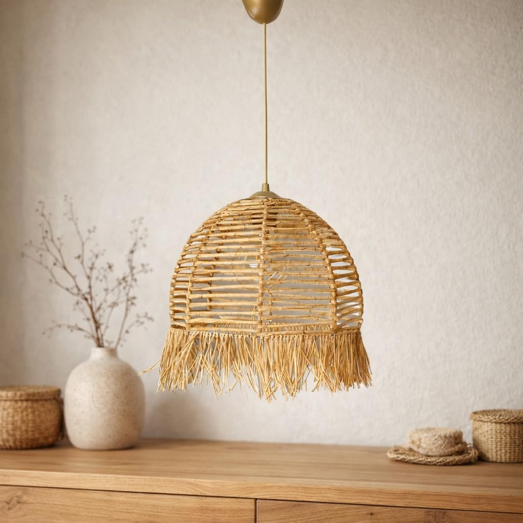 Regner Handmade Sarkıt Avize | Natural Eskitme Tasarım | 51-60 cm | E27 Duy | A Enerji Sınıfı | El Yapımı – Metal Gövde