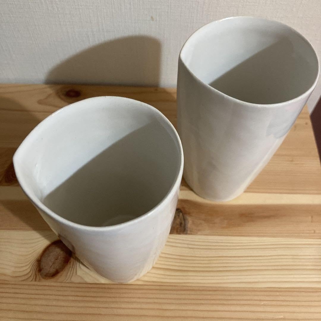 Amazon.co.jp: 安藤雅信 細長カップ XL 細コップ ビアマグ x 2点 花器