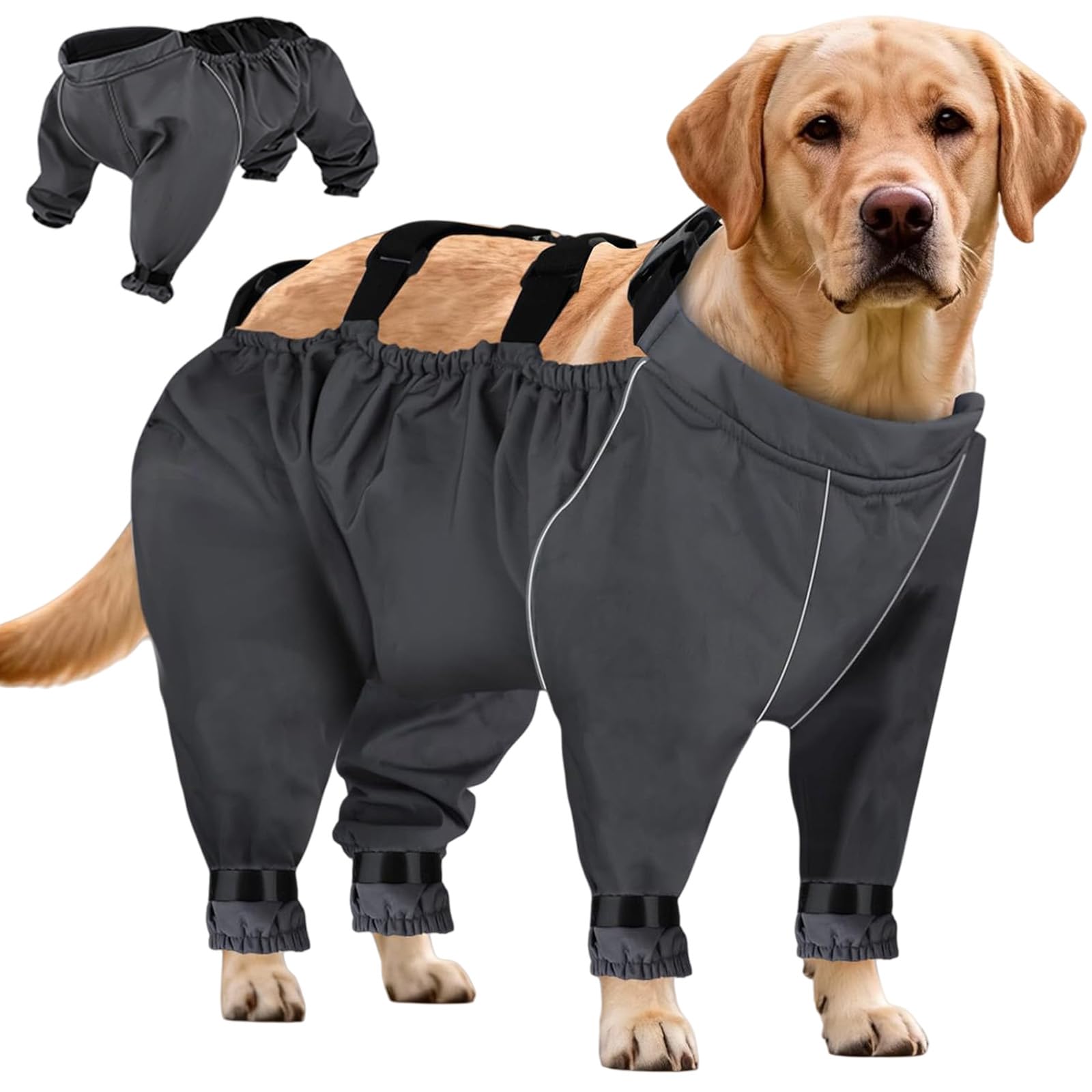 Chaquetas para exterior de perros con pantalones de nieve y botas reflectantes