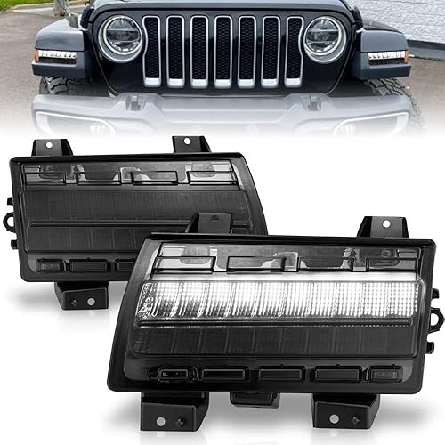 Miniatura 4 de ANZO (511088) Wrangler 18-21Gladiator 20+ luces LED de marcador lateral humo con señal secuencial