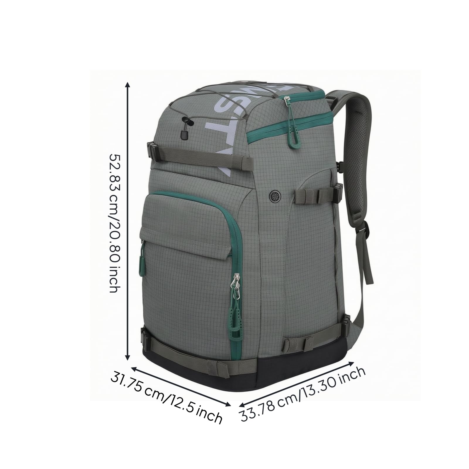 LOVIVER Zaino da Snowboard Ergonomico capacità di 55 Litri, Regolabile, Zaino da per Sport Invernali, Viaggi, Snowboarder