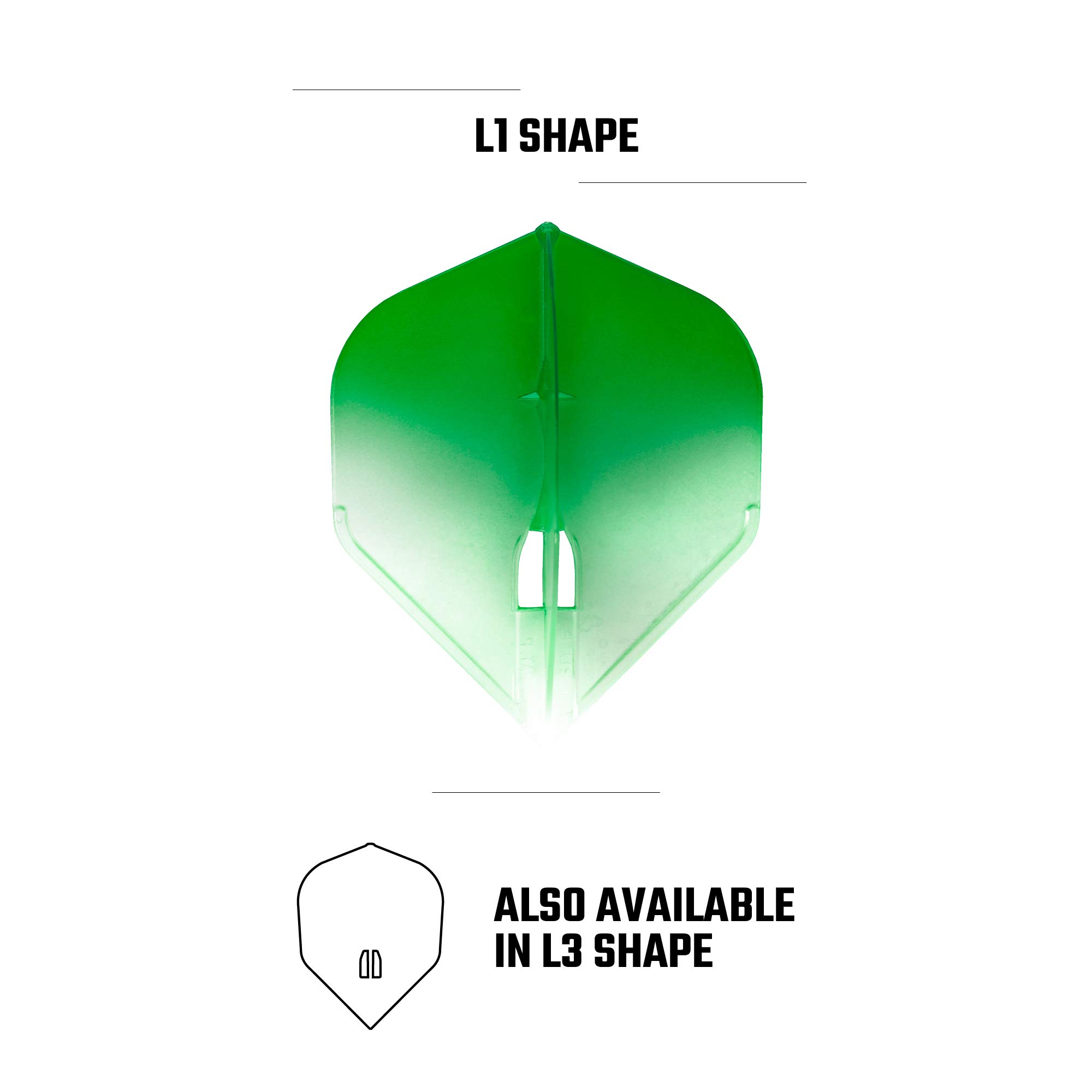 L-Style Champagne Flight Pro Twotone - Dart Flights Schwarz/Grün