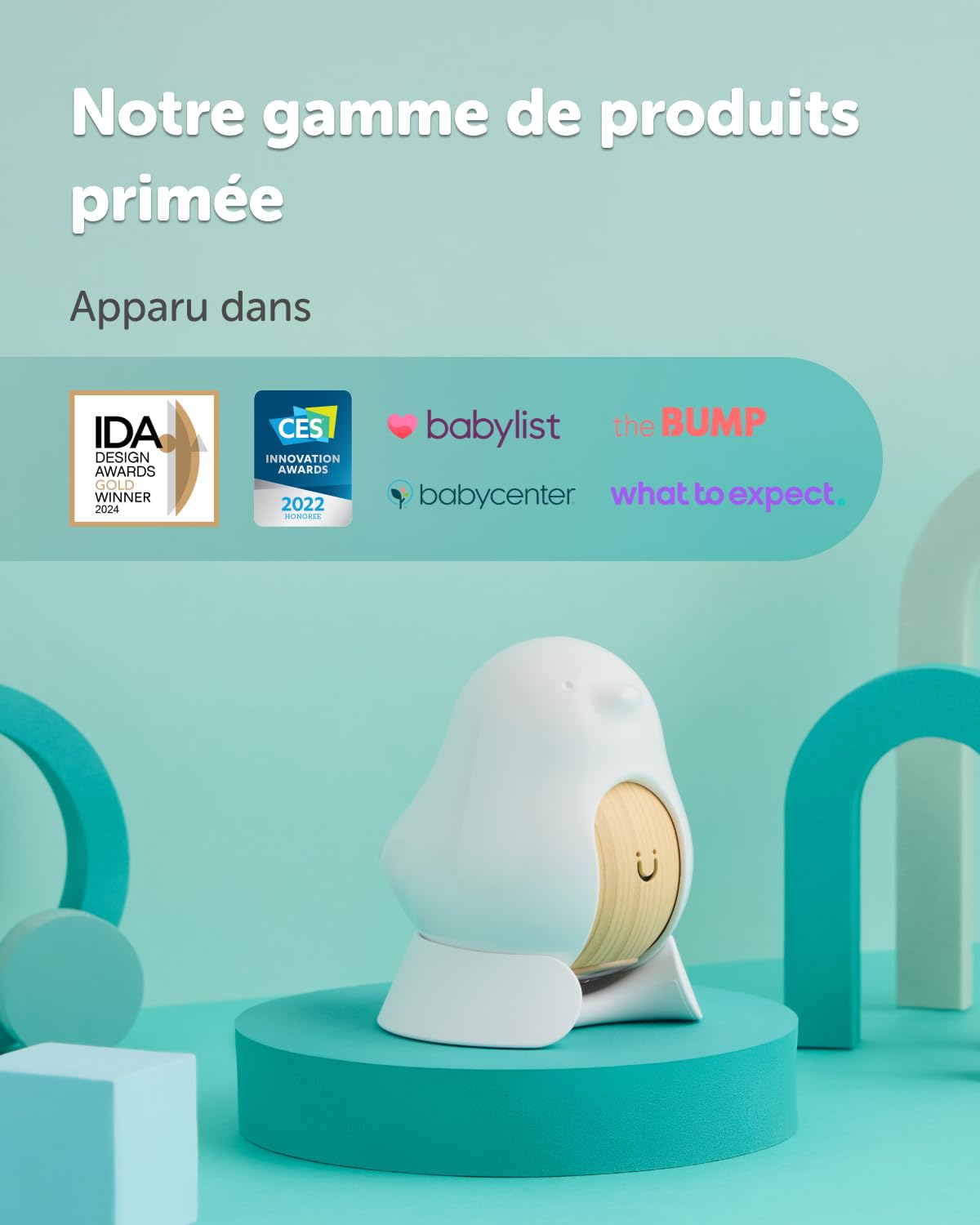 Babyphone Intelligent CuboAi 3 : caméra Wi-FI 2.5K QHD, Audio bidirectionnel, alertes température et humidité, berceuses, détection Visage Couvert et retournement, contrôle Via app