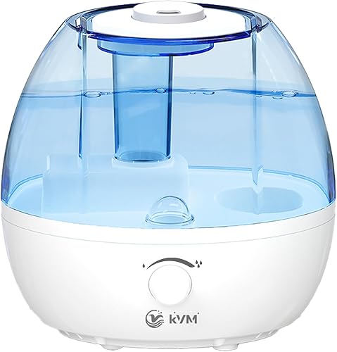 KVM Humidificador ultrasónico de niebla fría, humidificadores de aire silenciosos para dormitorio, guardería, oficina y plantas de interior,