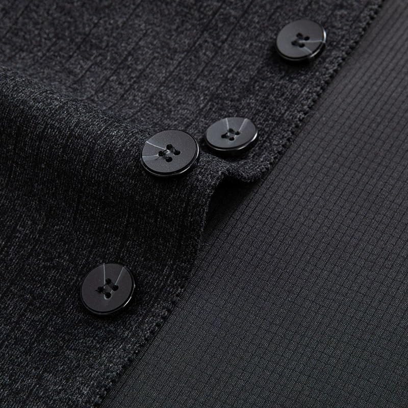 Men's Black Slim Fit Casual Mandarin Collar Single Breasted Sport Coat Trendy Suit Jacket2