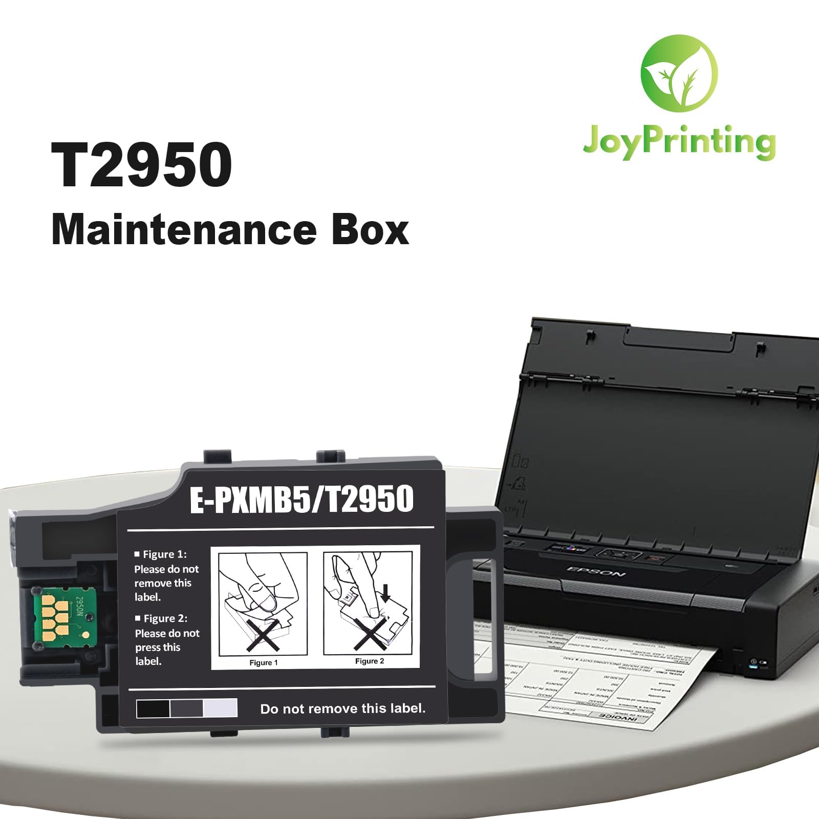 T2950 - Boîte de Maintenance Compatible avec Epson C13T295000 - Noir - pour Workforce WF-110 WF‑110W PX-S05B S05W WF-100