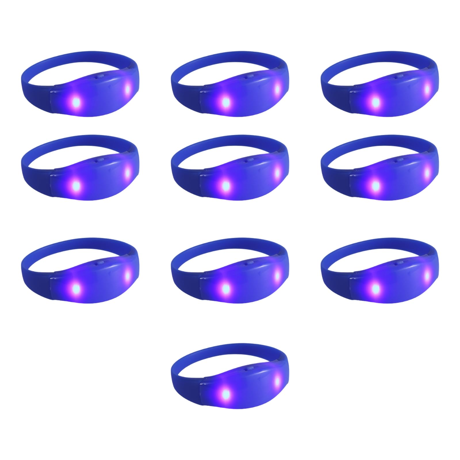 OSNIYAW 10pcs Voice Activated Wristbands Glowing Bracelets for Birthdays and Raves Flashing Wrist Bands Party Accessories LED Wristbands