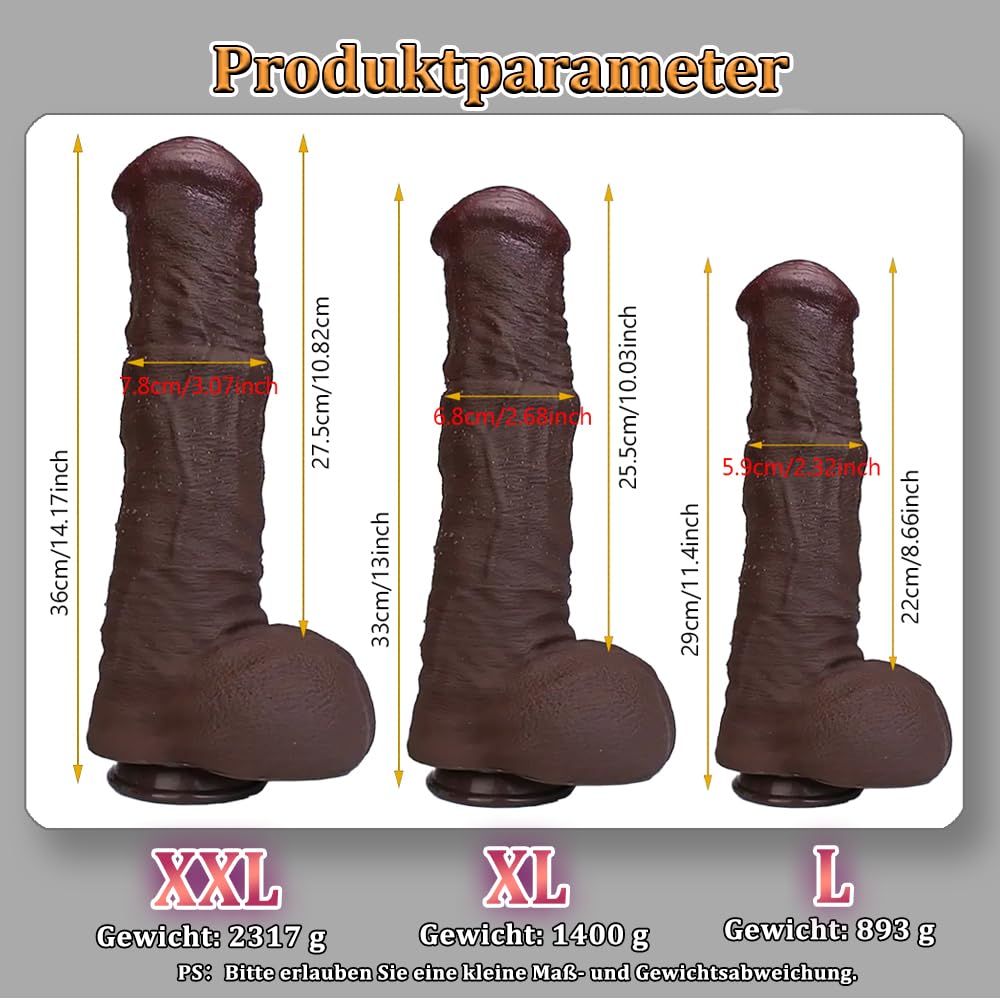 Kuaecr Extra Lange Realistischer Dildos Horse Dildo Mit Saugnapf Pferd Hoden Dildo Anal Analdildo Butt Plug Große Tier Penis Nachbildung Klassische Animal Dildo Sex Spielzeug Für Frauen Männer (XXL)