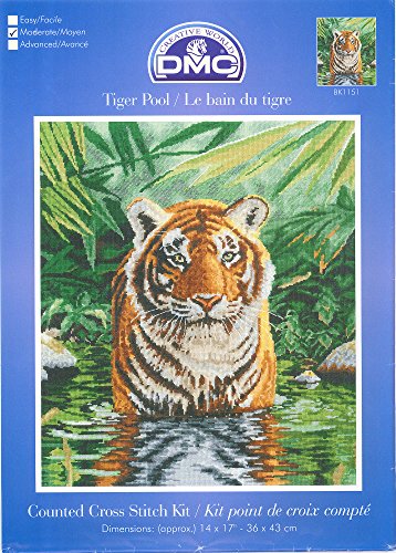 DMC クロスステッチ刺しゅうキット Tiger Pool BK1151
