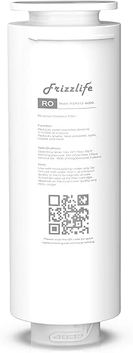 Frizzlife ASR212-600G RO Cartucho de filtro de repuesto para PD600-TAM3 (2ª etapa)