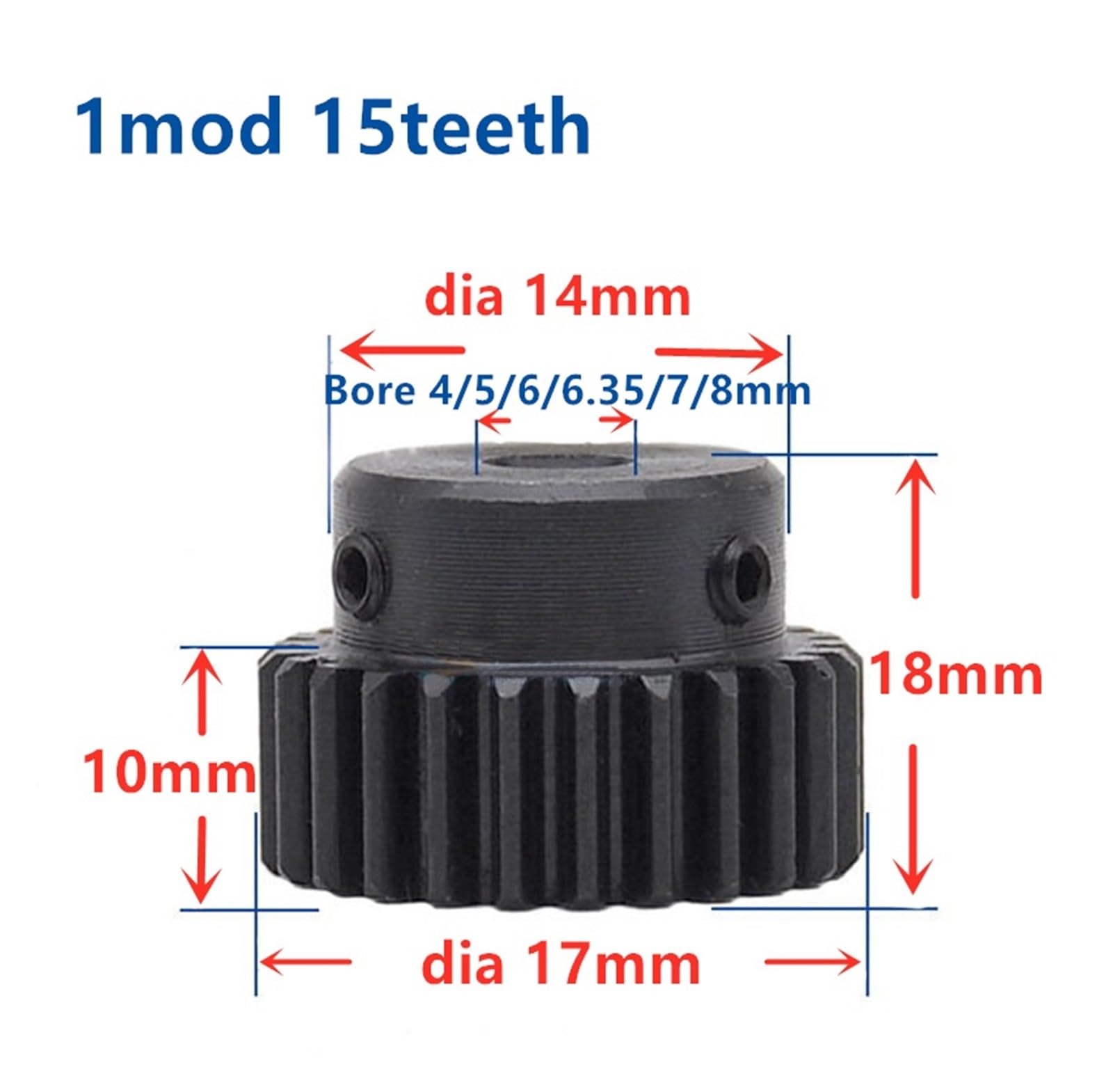 Brass Gear CNC Machine Tool 1pcs 1 Modulus Gear Rack Steel 10 * 10 * 500mm+1pcs 1Mod 17teeth 15teeth Pinion 45 Steel Gear Metal Gear(7mm-15 Teeth)