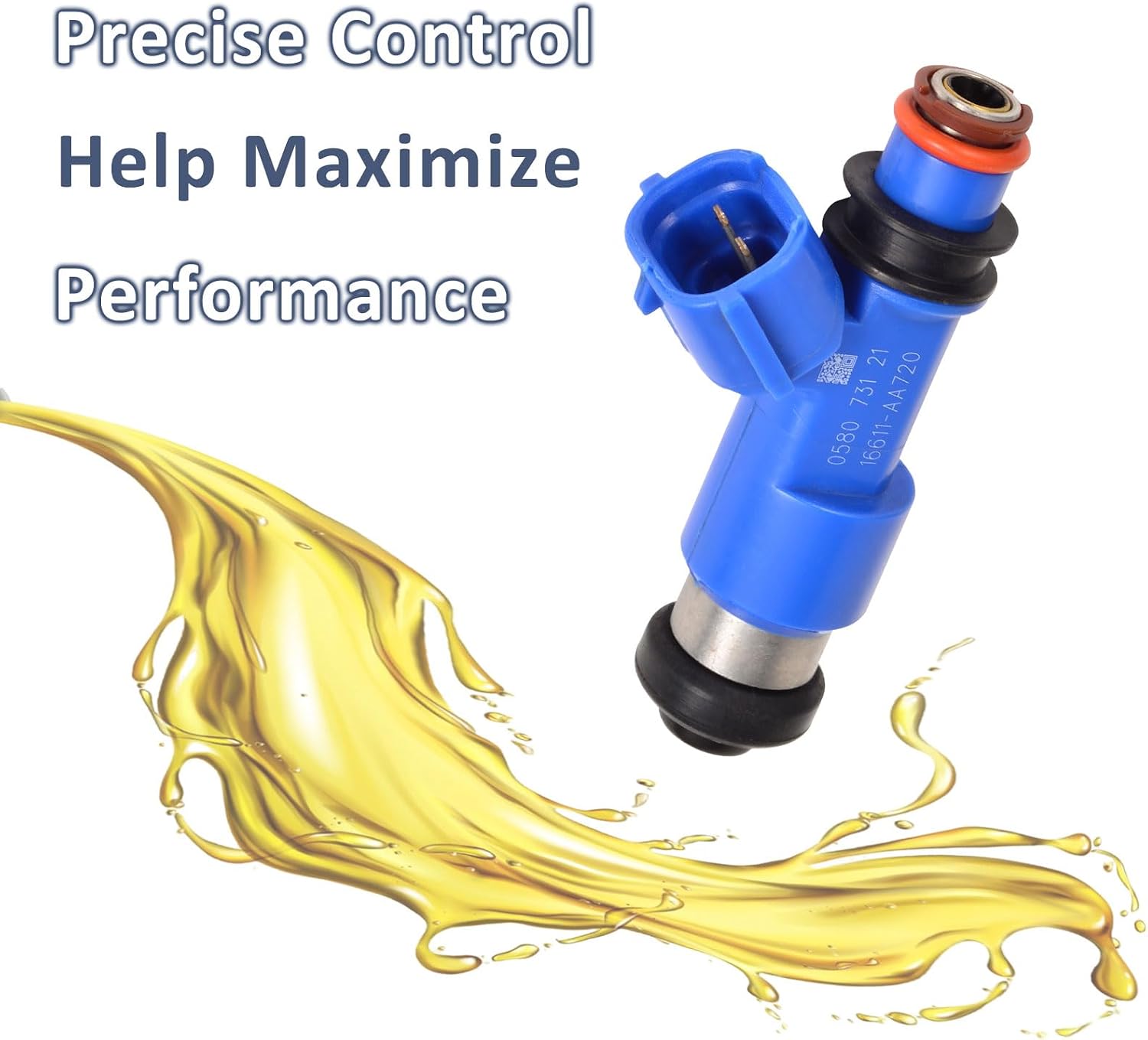 16611-AA720 EJ25-Engine 2.5L-H4-Turbo Fuel Injectors,Compatible with/Subaru 2.5 Forester Impreza Legacy Outback 2006-2013 |12 Holes| |Set of 4| |EJ25-Engine|