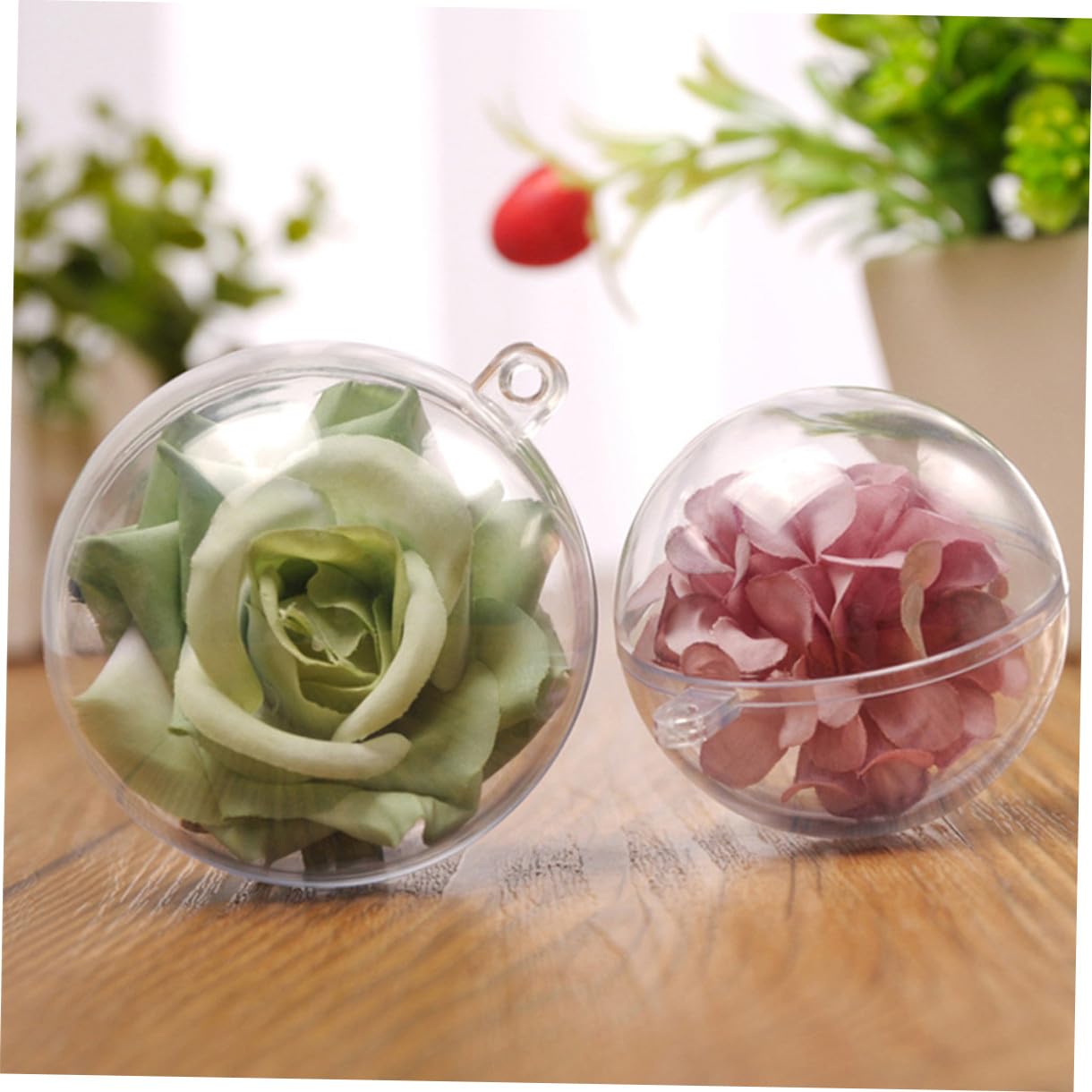 Cabilock 30 Piezas Bola Hueca de Navidad Adornos claros para Claro Bolas de Navidad Adornos navideños Bolas Transparentes rellenables Bolas de Navidad rellenables Claro Adornos de Navidad