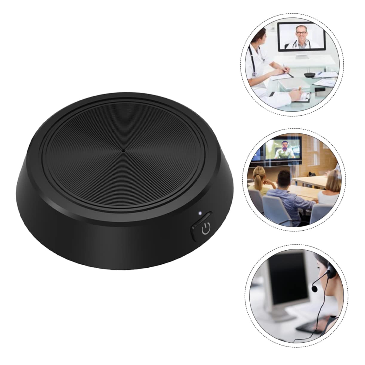 2pezzi Microfono Usb Omnidirezionale Per Videoconferenze Qualità Audio Eccellente Con Riduzione Intelligente Del Rumore Per Streaming Live e Chat Vocale Facile Da Usare