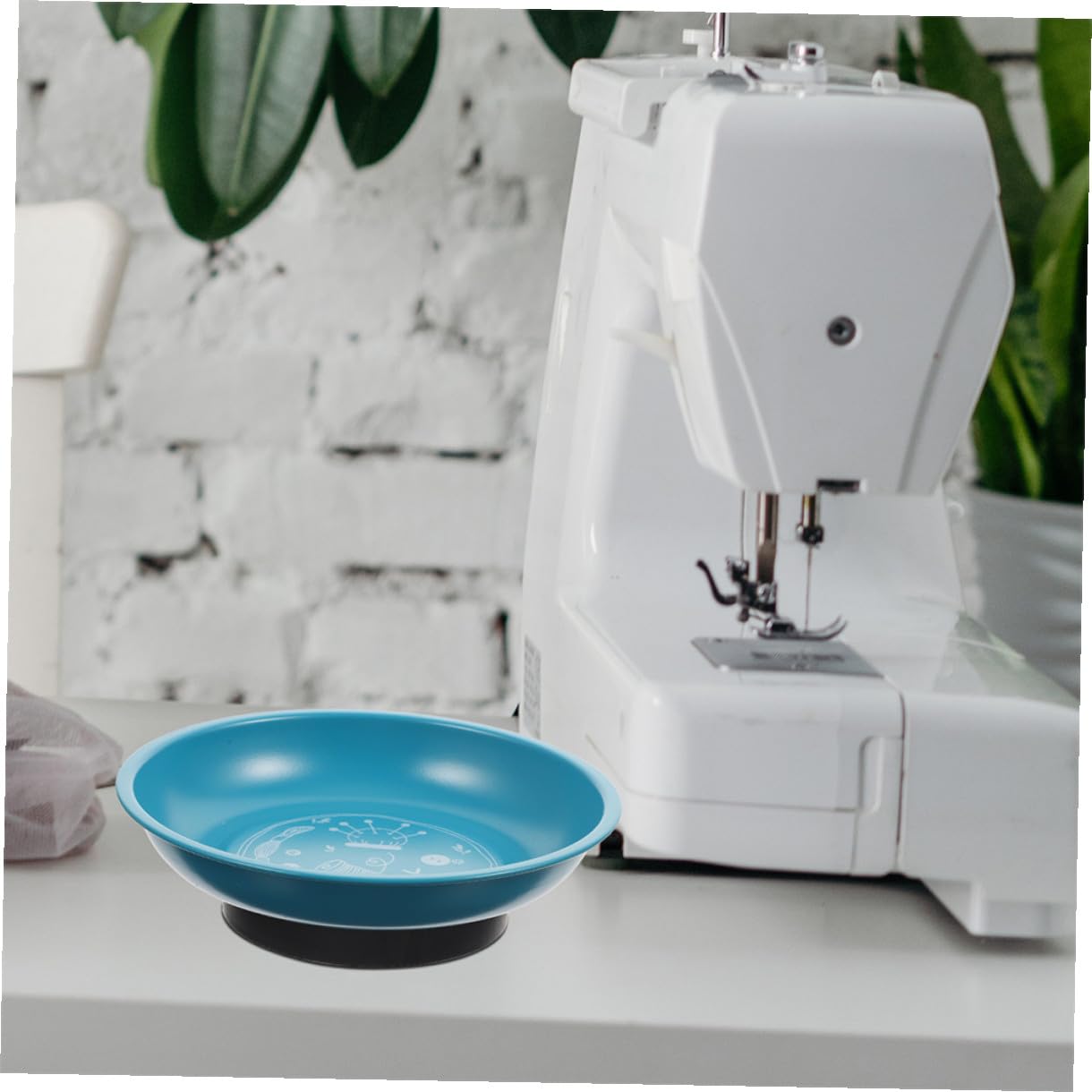 VILLCASE Organizador Magnético de Agujas para Costura, 2 Piezas, Cuenco de Acero Inoxidable, Base Imantada, Adecuado para Mesa de Manualidades