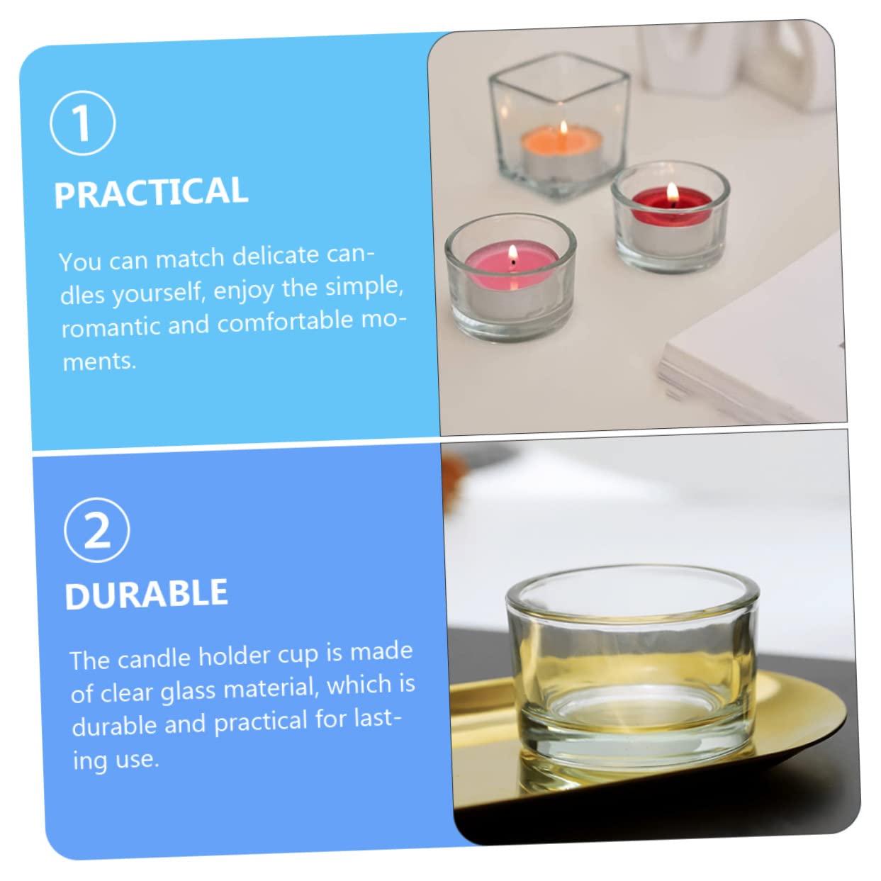 Alipis 36pezzi Portacandele Per Tealight Decorativo Per Matrimoni e Arredamento