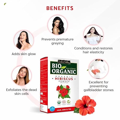 Miniatura 4 de Indus Valley Hierbas orgánicas naturales en polvo (hibisco)