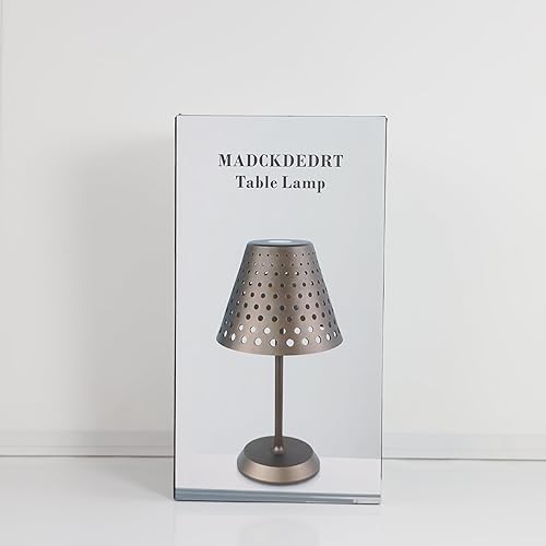 Miniatura 4 de Lámpara de mesa recargable, lámpara de escritorio con atenuación táctil, lámpara inalámbrica de aluminio, para sala de estar, exterior, mesa de