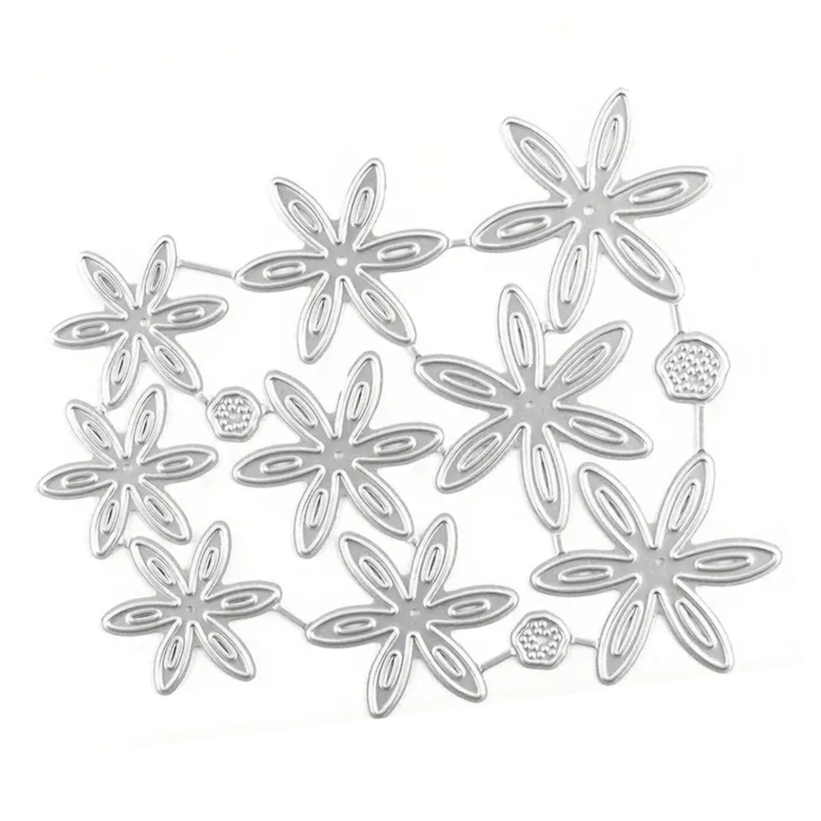 Pangboer As The Pic Shown Flower Button Cutting Dies Carbon Steel Die Cut Templates For Card Making Scrapbooking Packaging Craft Embellishment