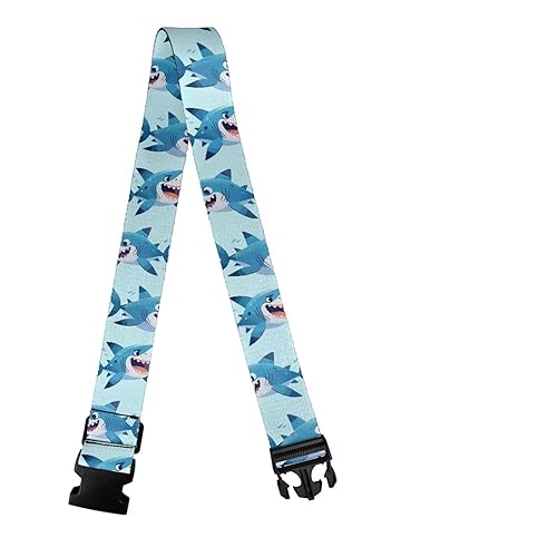 Hechitok Cartoon Shark Travel Belt for Luggage Add a Bag