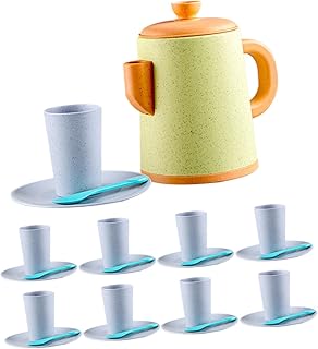 NUSITOU 1 Conjunto De Conjuntos De Simulação Jogo De Chá Simulação De Decoração Para Casa Simulação De Utensílios De Chá Simulação De Utensílios De Chá De Casa Adereços De Casa Meninas