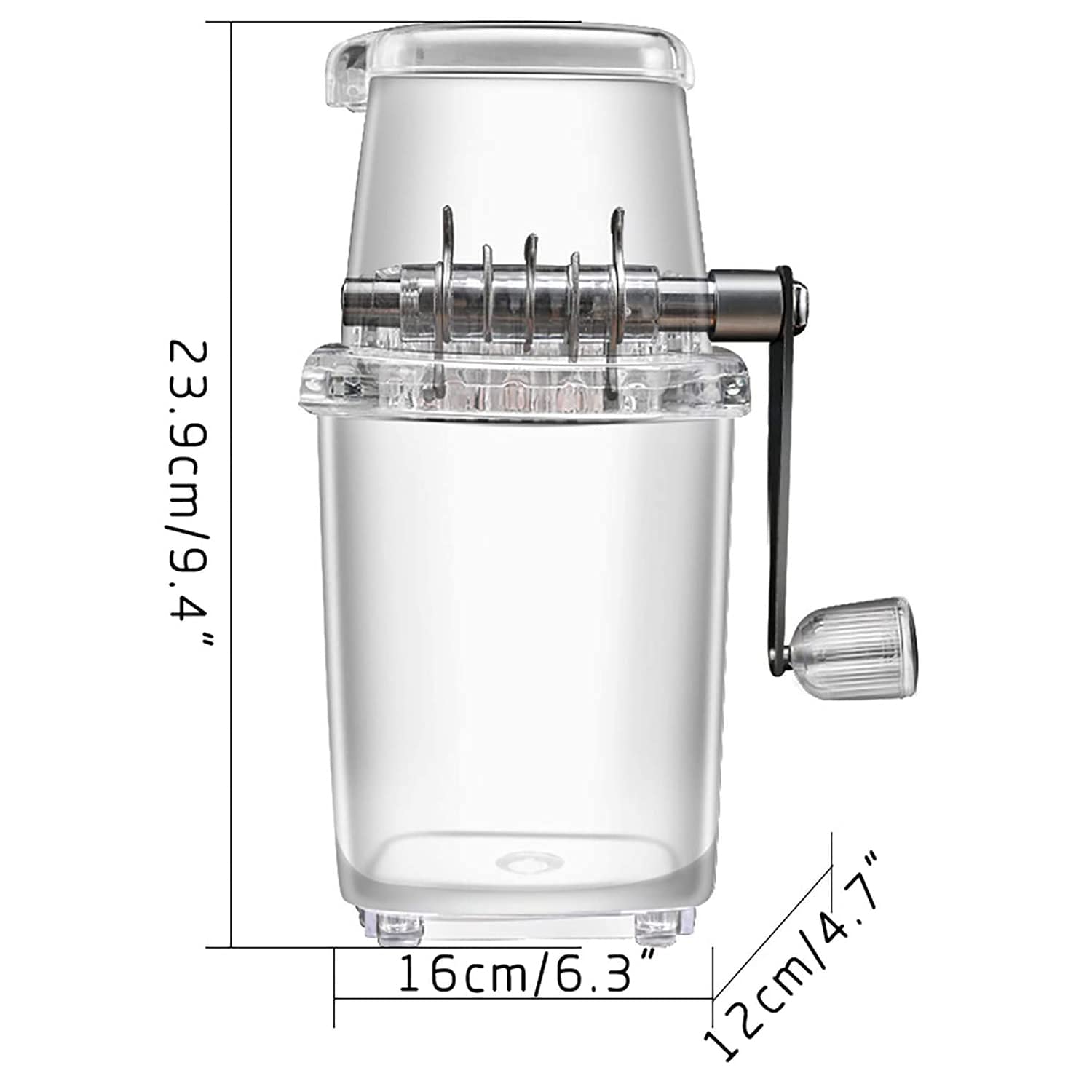 Tritaghiaccio Elettrico Tosucs 300W - Macchina Per Ghiaccio Tritato Per Bar E Casa, Capacità 65 Kg/h, In Acciaio Inox, Sicura E Facile Da Usare (Grigio Argento)