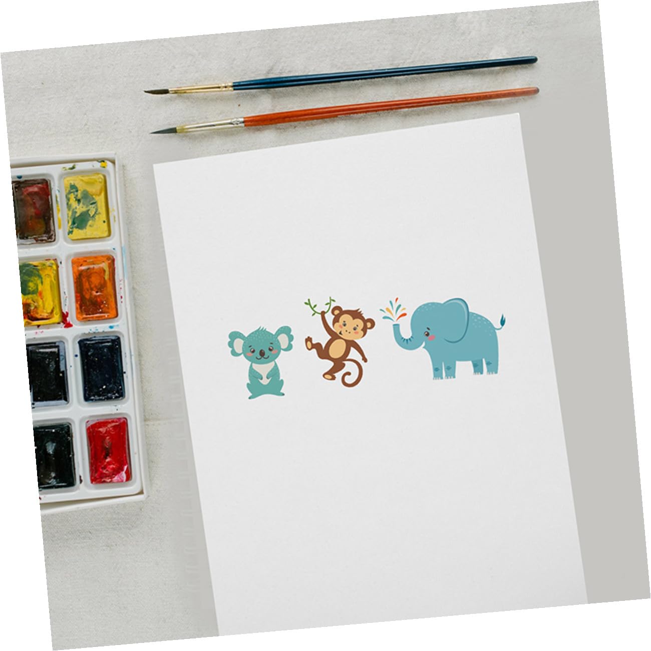 GARVALON 100 Blatt Weißes Aquarellpapier für Kinder und Schüler 160g Schweres Papier zum Zeichnen für Schuleinsatz