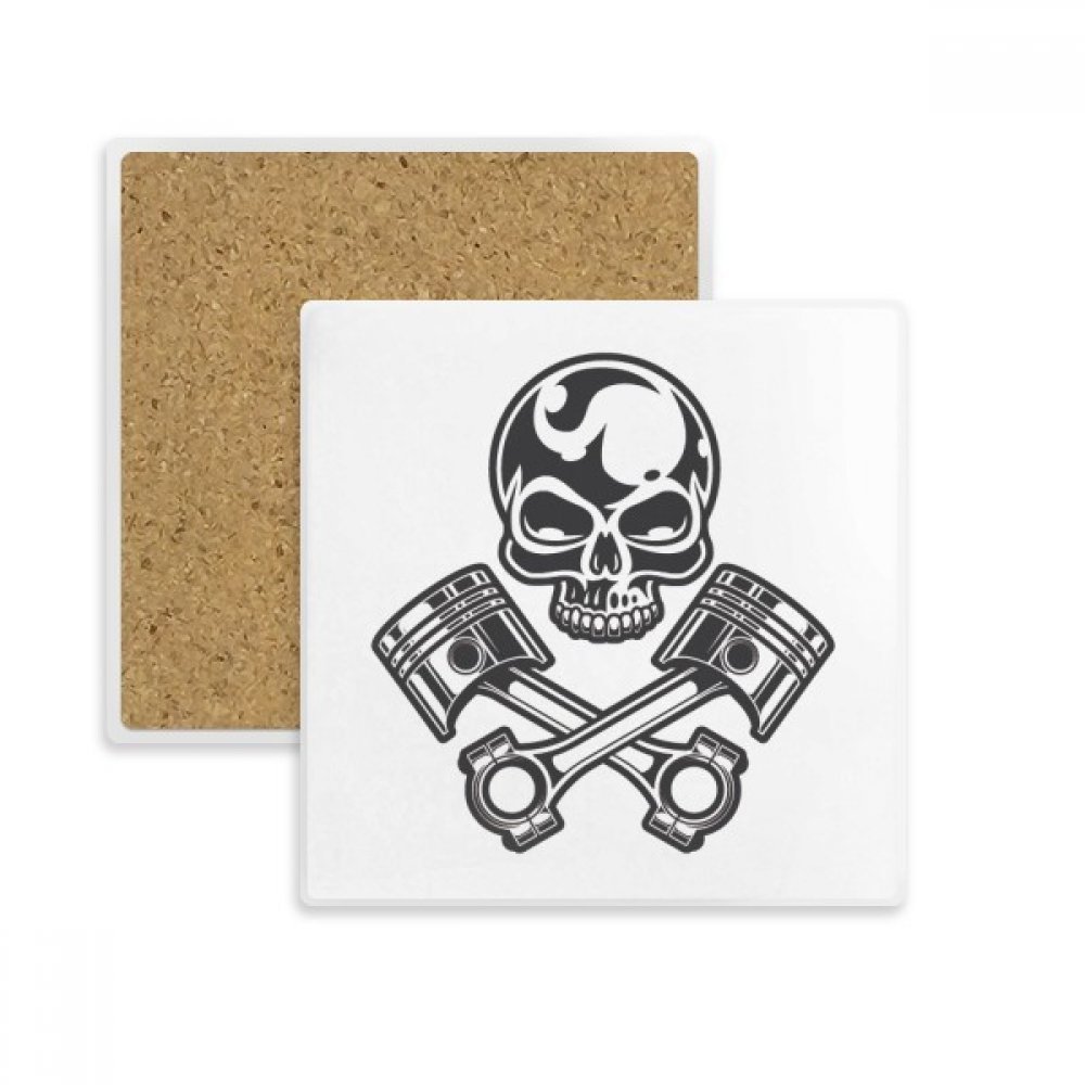 Dessous de verre absorbant motif moto squelette pour des apéritifs conviviaux et sans taches