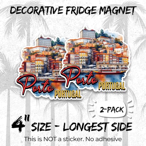 Imanes decorativos Porto Portugal 4 pulgadas pack 2 miniatura 2