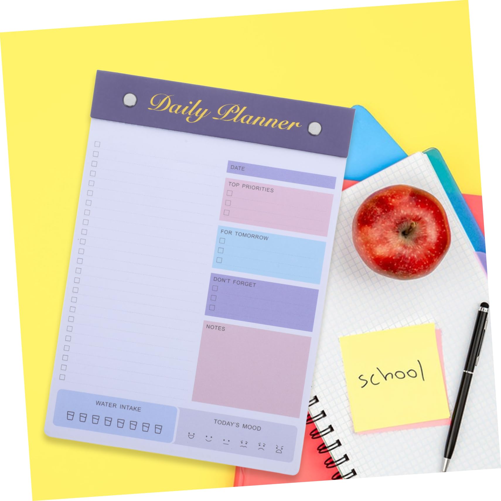 Cuaderno de Notas del Planificador B5 de Papel Púrpura 80 Hojas
