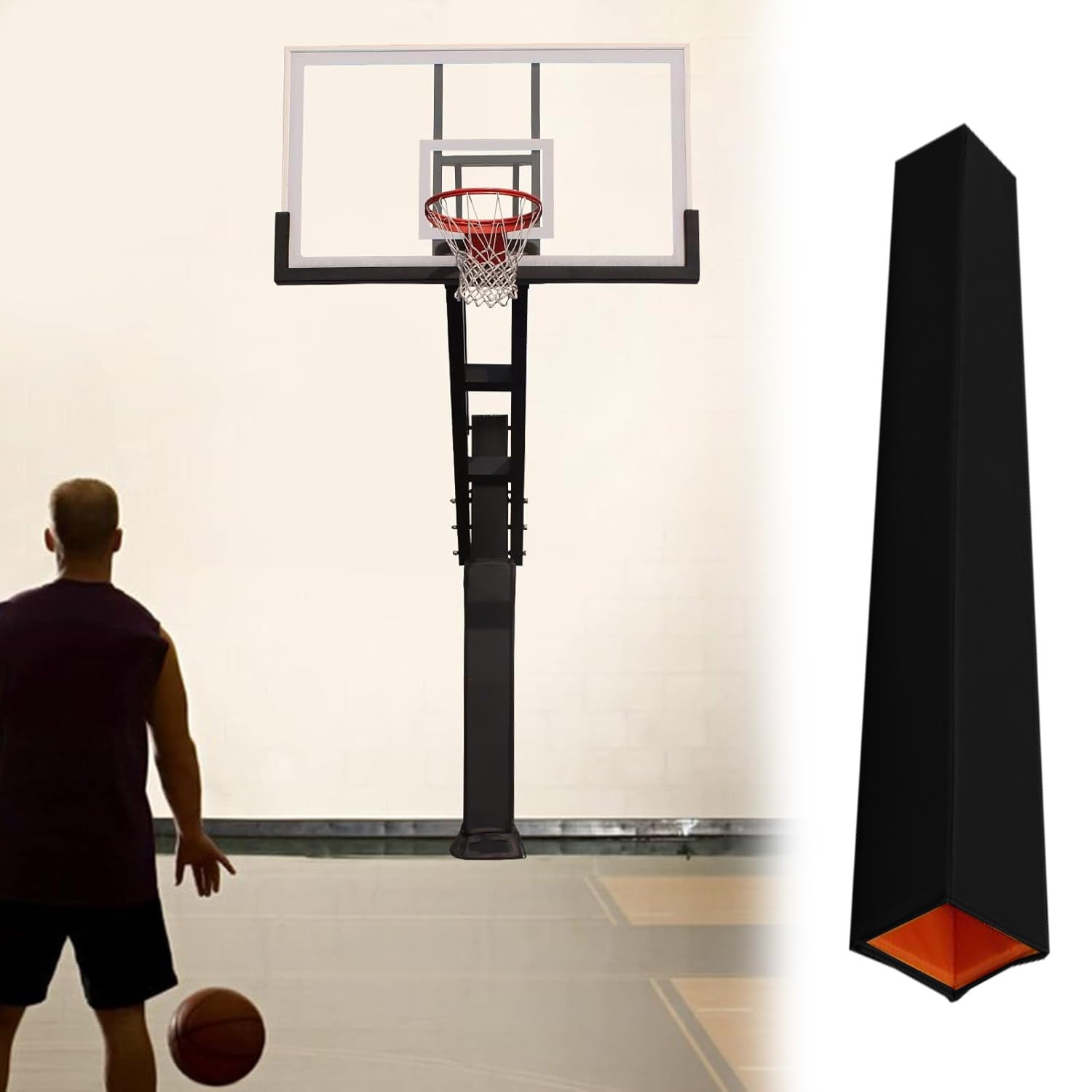 Acolchado para aro de baloncesto ideal para entrenamientos seguros en canchas de exterior