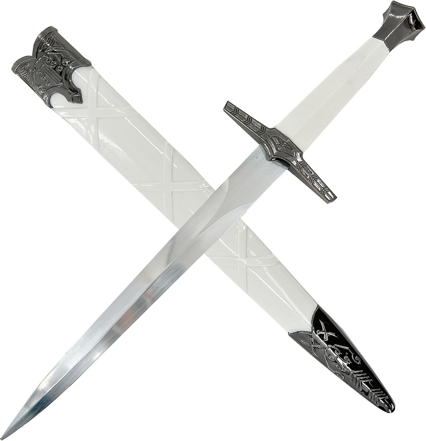 MedievalDepot Enchanting Ivory Exquisite White Hexagon Handle Dagger – Ivory Grip, Polished Finish – Decorative Collectible for Display or Cosplay