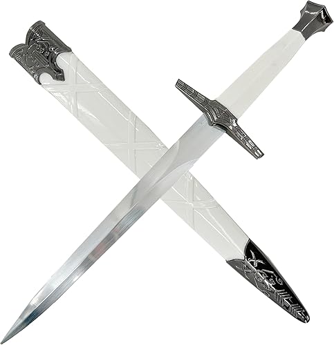 MedievalDepot Encantadora Daga de mango hexagonal blanco de marfil exquisito, agarre marfil, acabado pulido, decorativo coleccionable para