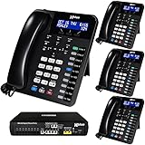 XBLUE X16 Plus Small Office Phone System with (4) XD10 Phones - Capacity is (6) Outside Lines & (16) Phones - No Internet Required - Includes Auto Attendant, Voicemail, Caller ID & Handsfree Paging