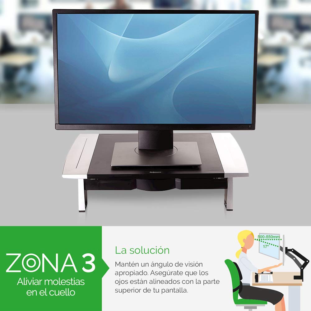 Fellowes Office Suites - Soporte de Monitor hasta 28", Color Gris
