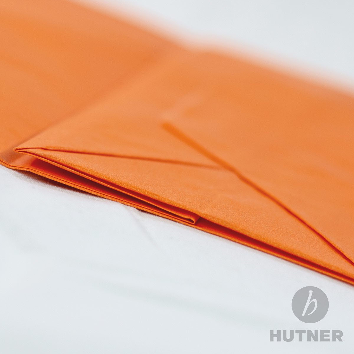 Papiertüten orange mit Flach-Henkel I 100 Stk. 18+08x22cm I Papiertragetasche für Einzelhandel, Weihnachten, Mitbringsel, TO-GO I Geschenktüten aus Kraftpapier I HUTNER