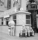 Nyc Penn Station 1942 Nsailors Waiting For Their Train At Penn Station In New York City Photograph By Marjory Collins 1942 Poster Print by (18 x 24)